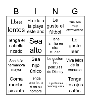 Encuentra a alguien que 👀... Bingo Card
