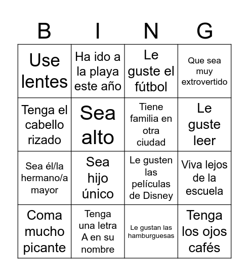 Encuentra a alguien que 👀... Bingo Card