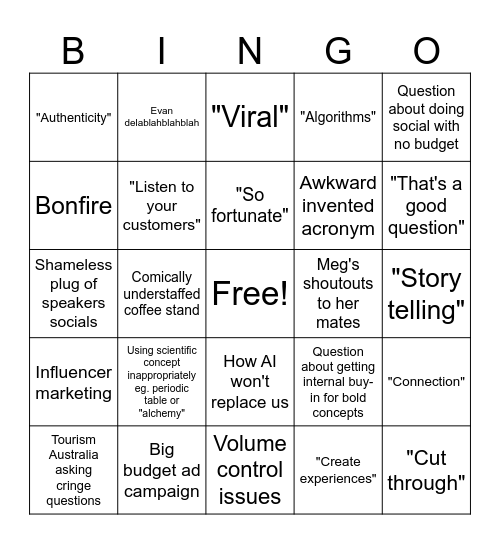 SOS 2025 Bingo Card
