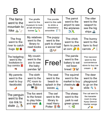 B6 L1 At School Bingo Card