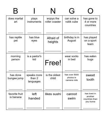 CBI FALL 2025 BINGO Card