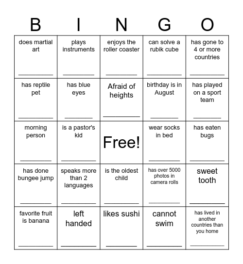 CBI FALL 2025 BINGO Card