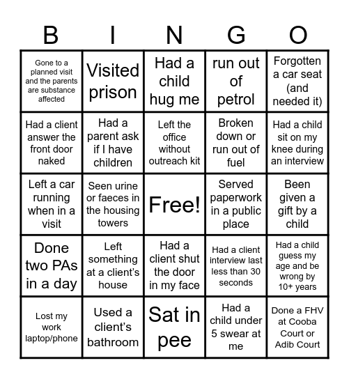 Office Bingo Card
