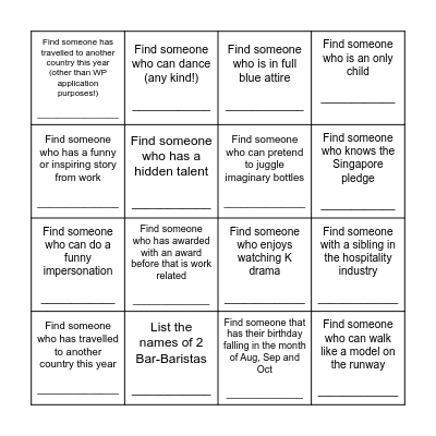 Heartists BINGO! Bingo Card