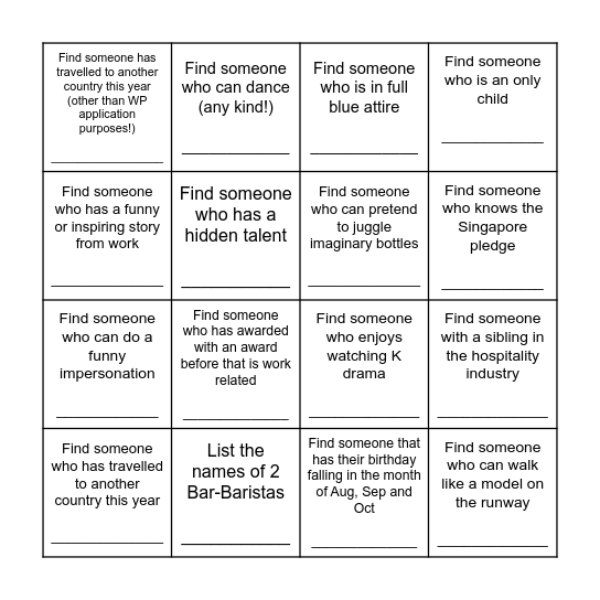 Heartists BINGO! Bingo Card