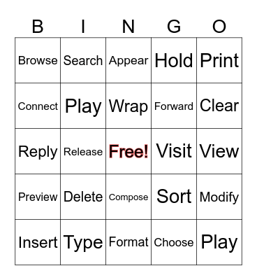 COMPUTER Bingo Card