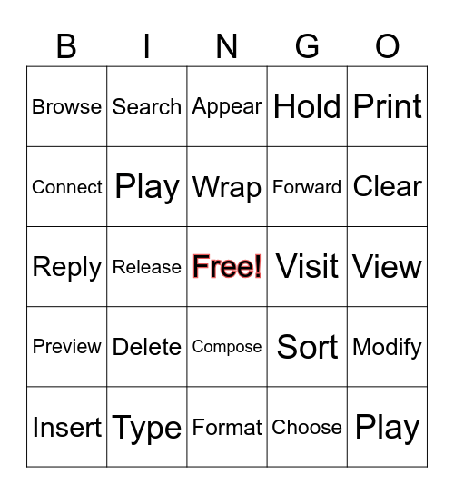 COMPUTER Bingo Card