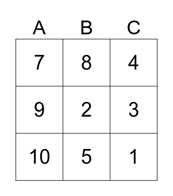 Los Numeros Bingo Card