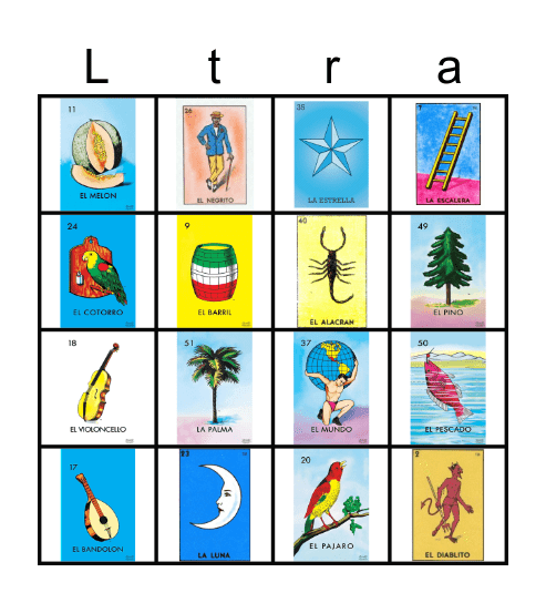 Loteria Bingo Card