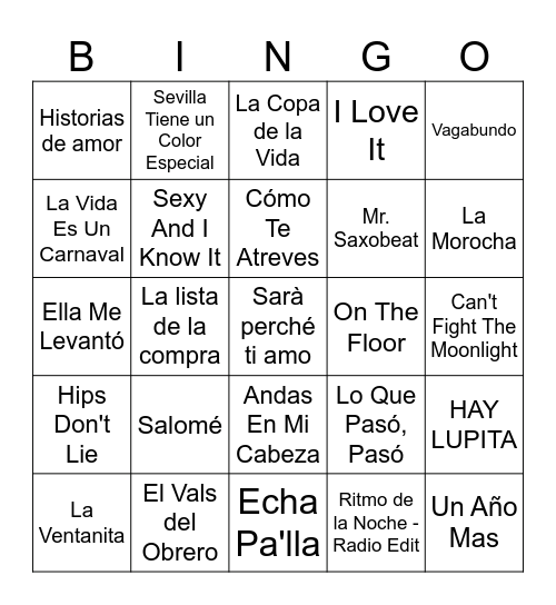 BINGO BOOM Bingo Card