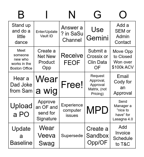 Veeva Bingo Card