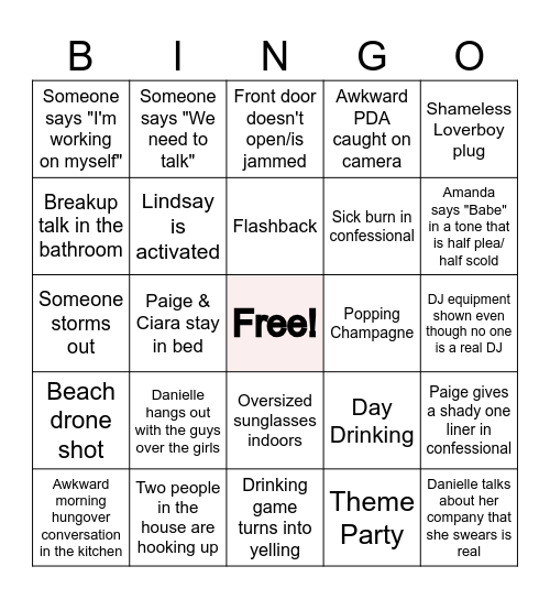 Bravo BINGO Card
