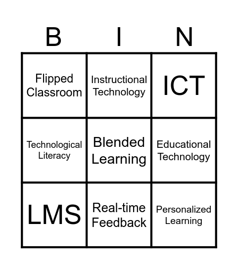 Bingo Tech! Bingo Card