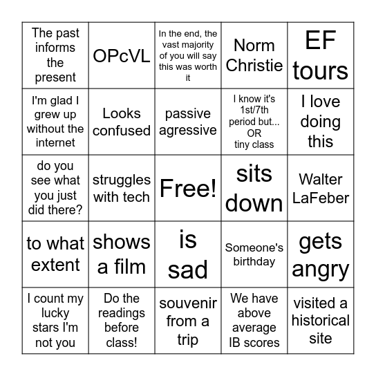 Goodbrake Bingo 25-26 Bingo Card