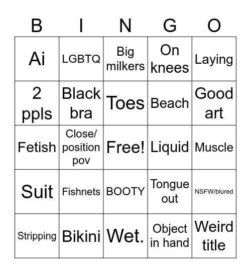 DEVIANTART Bingo Card