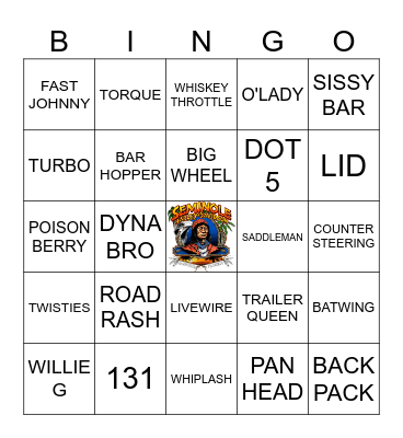 SEMINOLE HARLEY BIKER LINGO BINGO Card