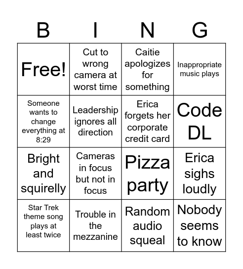 August AEM Bingo Card