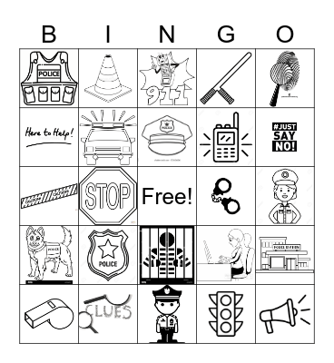 Police Bingo Card