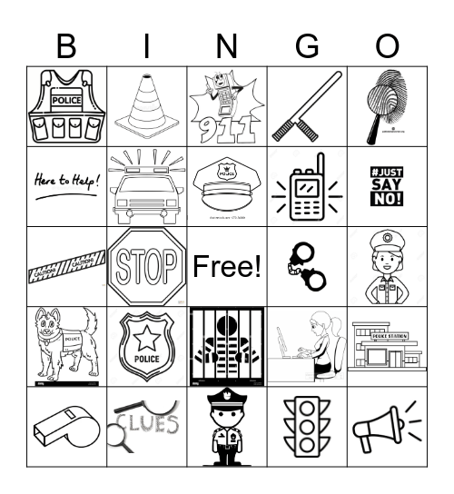 Police Bingo Card