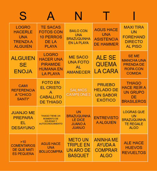 BINGINHO Bingo Card
