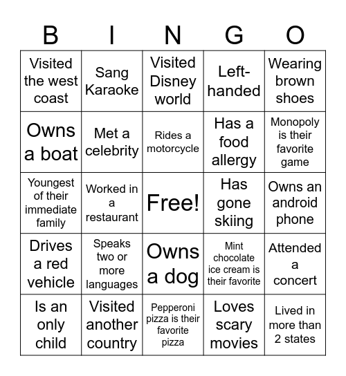 Bingo Card