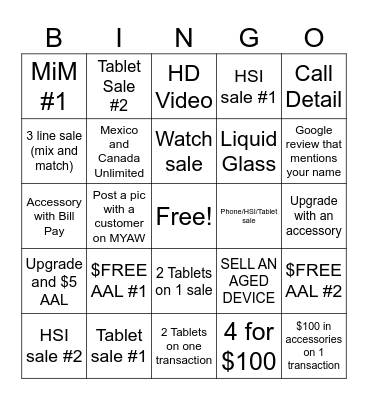 Central Alabama Bingo Week 4 Bingo Card