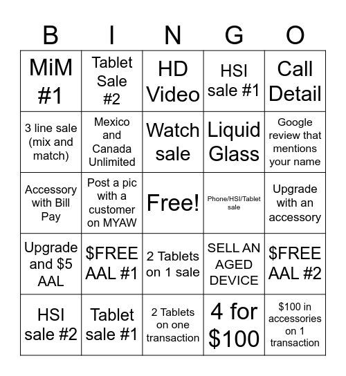 Central Alabama Bingo Week 4 Bingo Card