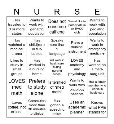 Team Building in ADNR 220 Bingo Card