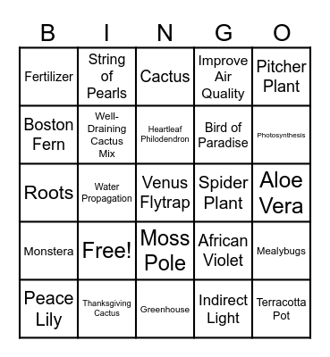 Bingo HP #1 Bingo Card