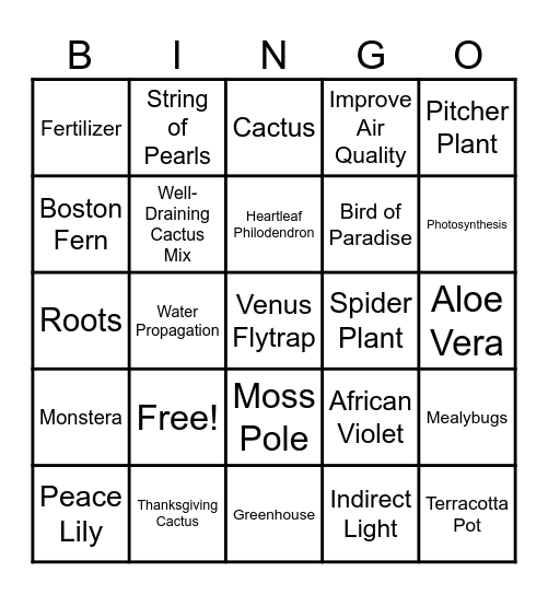 Bingo HP #1 Bingo Card