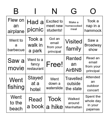 Welcome to District 15 Bingo Card