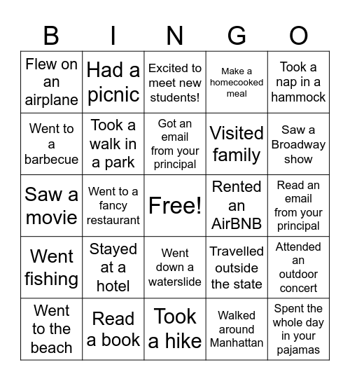 Welcome to District 15 Bingo Card