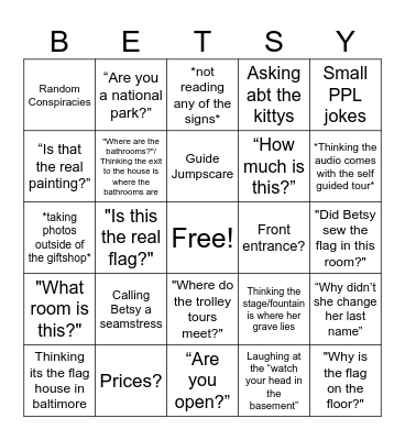 BRH GUIDE BINGO Card