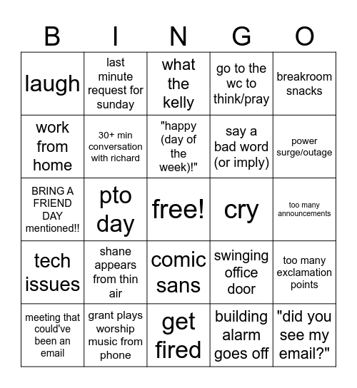 bingo speedrun Bingo Card