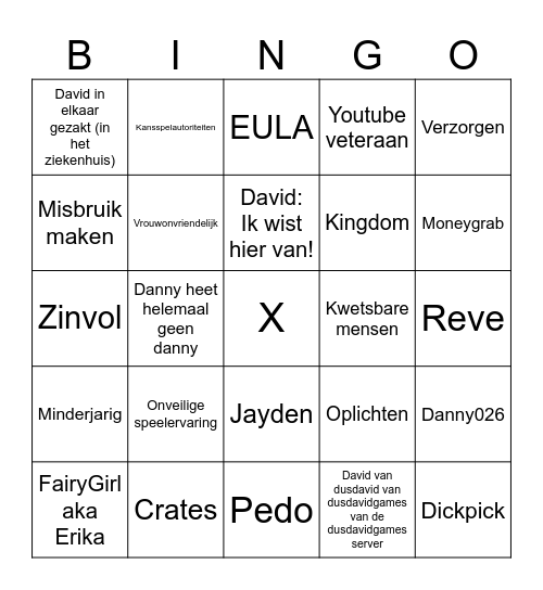 DDG - BOOS BINGO Card