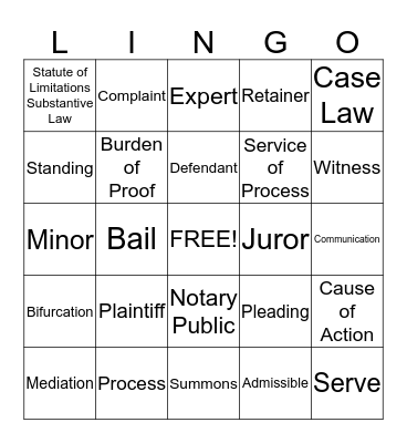 Bingo Card