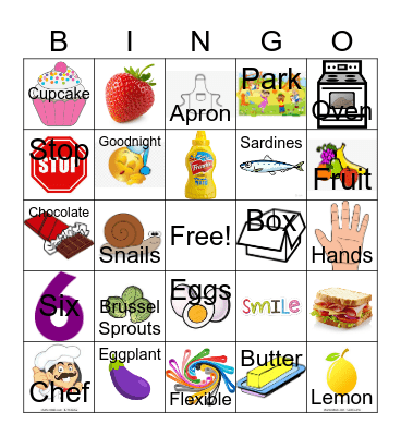 chef and work Bingo Card