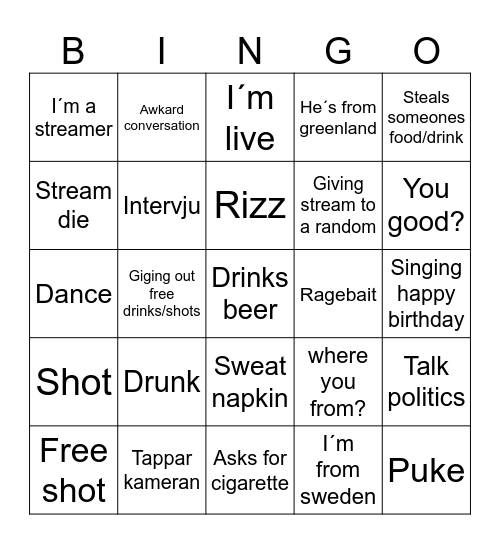 Zaitr0s Fyllebingo! Bingo Card