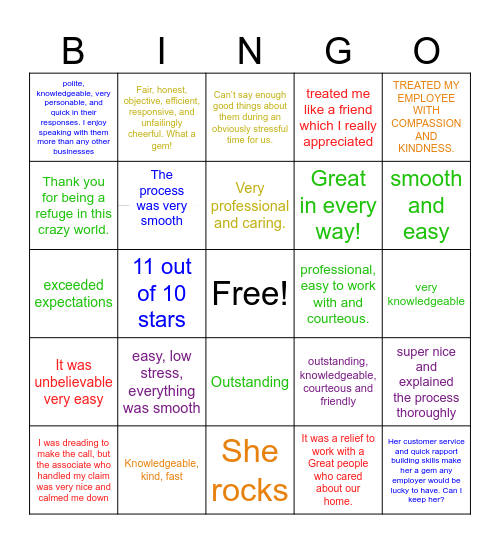 CSW 2025 Bingo Card
