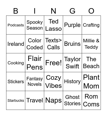 Ms. Cranney BINGO Card
