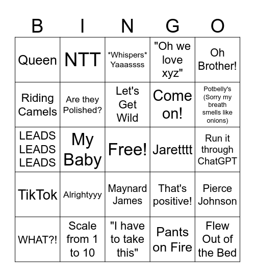 Bre Bingo Card
