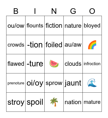 Emma & Bella’s Bingo! 🌻 Bingo Card