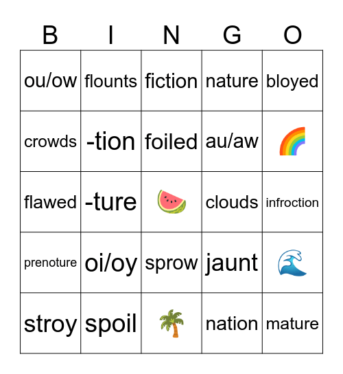 Emma & Bella’s Bingo! 🌻 Bingo Card