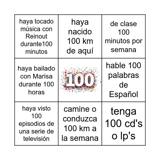 Habla con alguien que por lo menos... Bingo Card