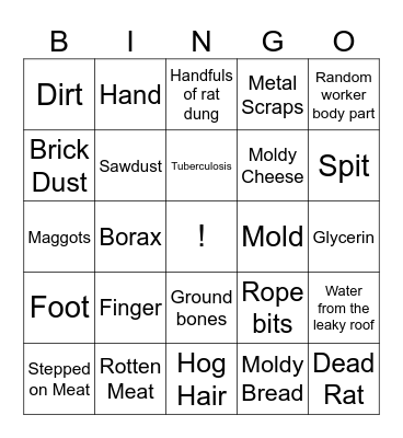The Jungle Bingo Card