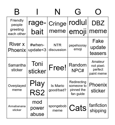 #starmaker-story Bingo Card