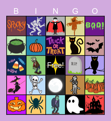 Kids Halloween Bingo Card