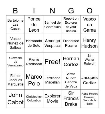 My American BINGO Card