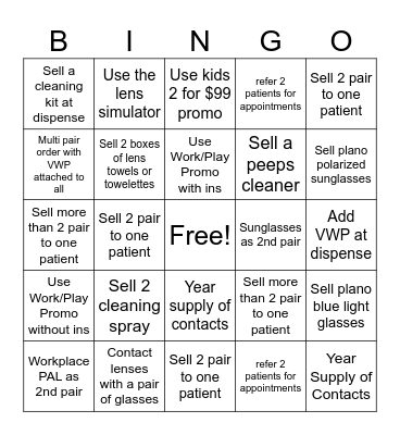 September Focus Bingo Card