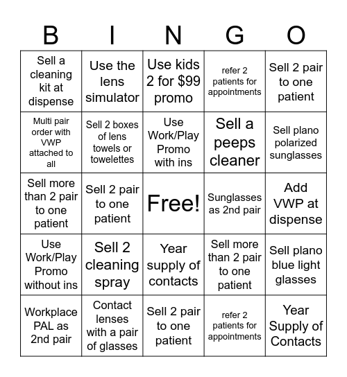 September Focus Bingo Card